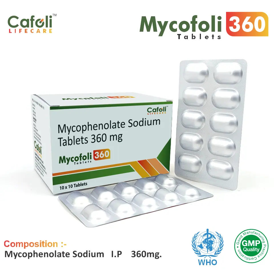 Mycofoli Tablet (Mycophenolate sodium) for PCD Pharma Franchise
